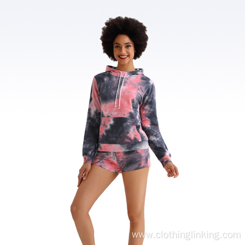 Tie dye tracksuit for women set